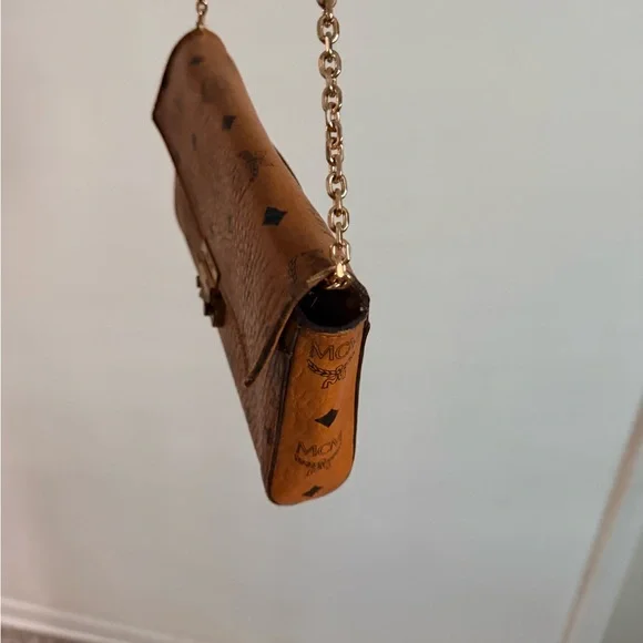 MCM Cognac Visetos Logo Chain Crossbody - Picture 2 of 11